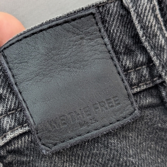 FREE PEOPLE Landry Wide Leg Flare Jeans Black 30 - Picture 10 of 12